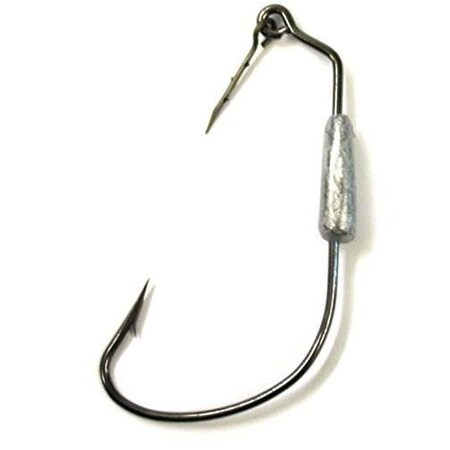 Eagle Claw Lazer Sharp Swimbait Hook With Spring, Size 30 14 Oz, Needle Point, Platinum Black, 3PK L11114G-3/0